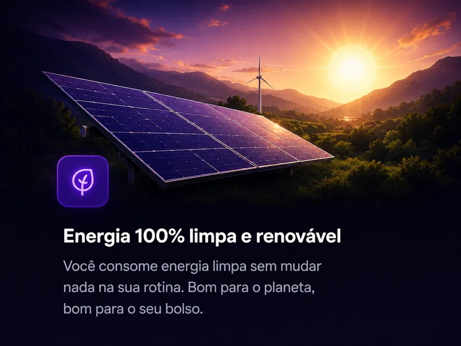 Energia 100% limpa e renovável
